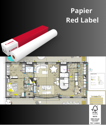 Papier PPC Red Label 0,914x175 m en 75 gr