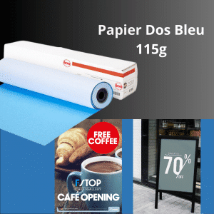 Papier Dos Bleu 115gr 100m - LFM037
