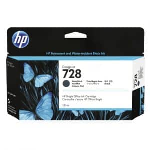 HP 728 cartouche d'encre Noire Mate original 130ml HP DesignJet