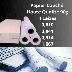 Papier Couché Haute Qualité FSC 90gr 45m - IJM113