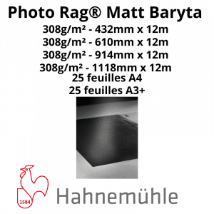 Papier Hahnemühle Photo Rag® Matt Baryta