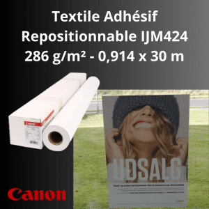 Textile Adhésif Repositionnable 286g - 0.914mm x 30m - IJM424