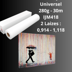 Toile Canvas Polyester Universel 280gr 30m - IJM418